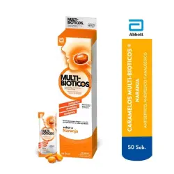 MULTIBIOTICOS CARAMELOS NARANJA CAJ. X 50 SOB.  UNIDADES