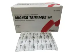 BRONCOTRIFAMOX 500 MG ( AMOX + BROMH) CAJA X 100 CAPS MEDIFARMA