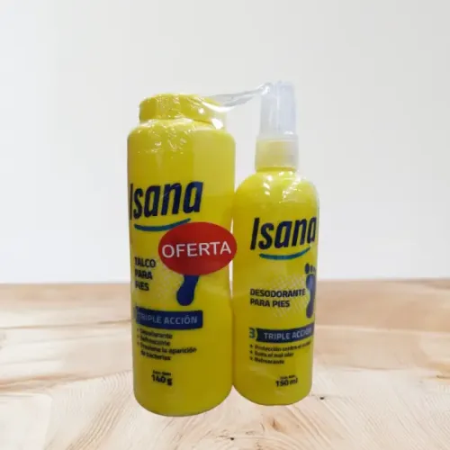 TALCO ISANA PACK 140 G + DESODOR P/PIES 150 ML PERUFARMA