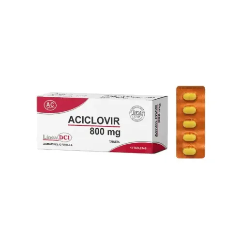 ACICLOVIR 800 MG CAJA X 10 TABLETAS