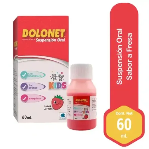 DOLONET KIDS (IBUPROFENO 100MG/5ML) FCO X 60 ML. UNIMED