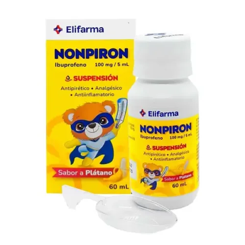 NONPIRON (IBUPROFENO 100MG.)PLATANO FCO X 60 ML ELIFARMA
