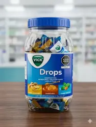 VICK DROPS CARAMELOS POTE X 125UND  SABOR ARTIFICIAL