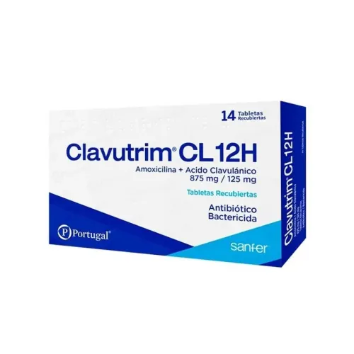 CLAVUTRIM CL(AMOXI 875mg+ACI CLAVULANI 125 mg )X 14TAB RECU.