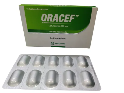 ORACEF(CEFUROXIMA 500MG)CAJA 10 TB