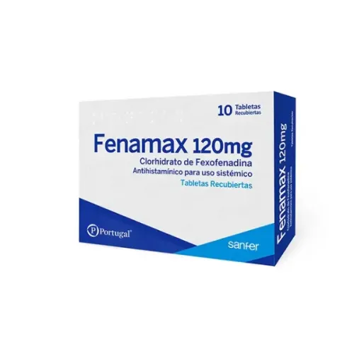 FENAMAX(CLORHIDRATO DE FEXOFENADINA 120MG CAJA X 10 TAB.REC