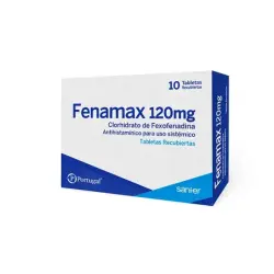 FENAMAX(CLORHIDRATO DE FEXOFENADINA 120MG CAJA X 10 TAB.REC